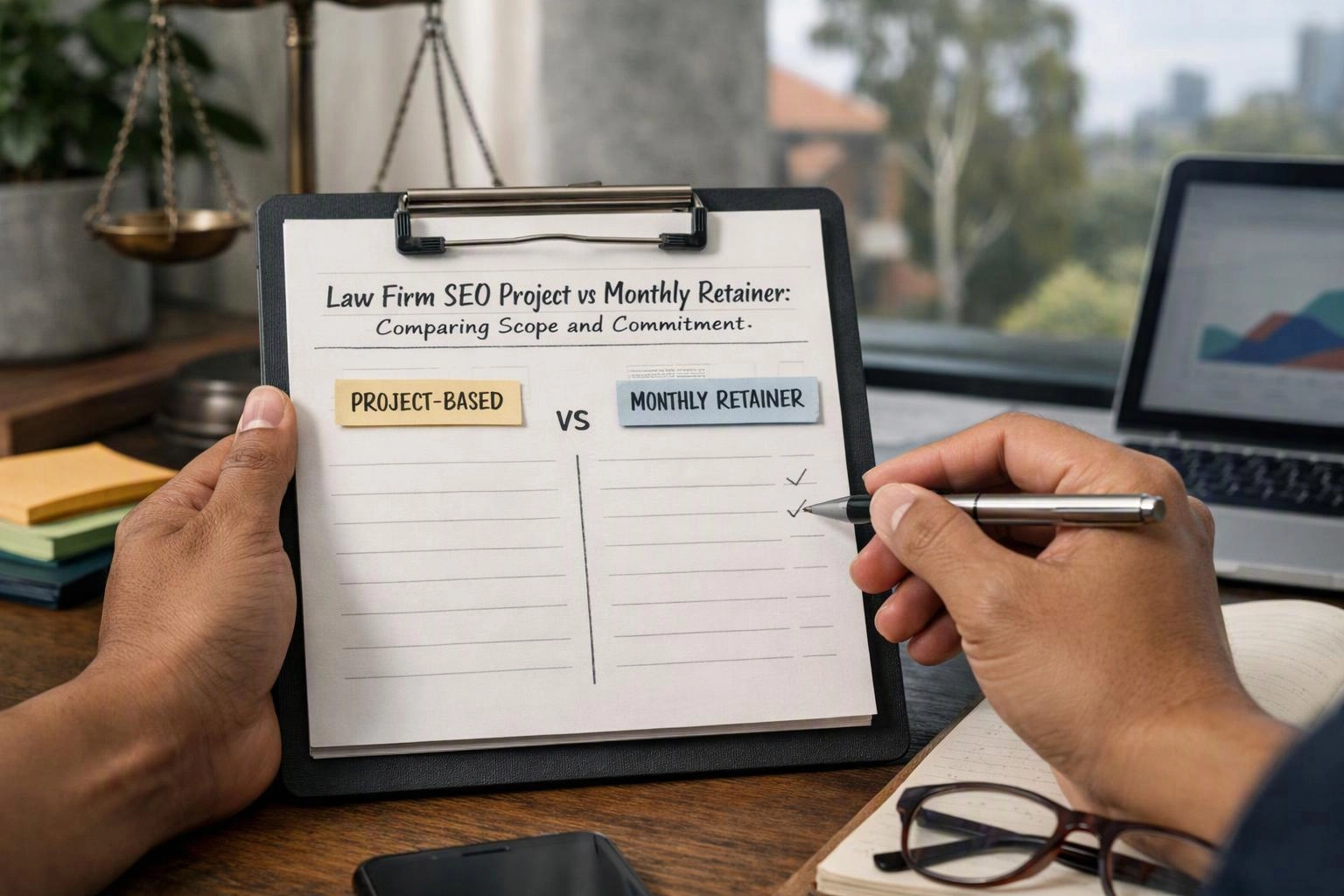 Law Firm SEO Project vs Monthly Retainer: Comparing Scope and Commitment