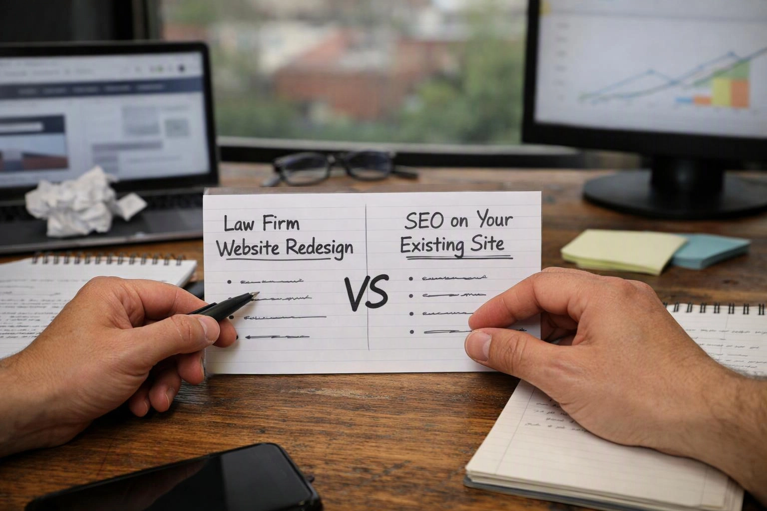 Law Firm Website Redesign vs SEO on Your Existing Site